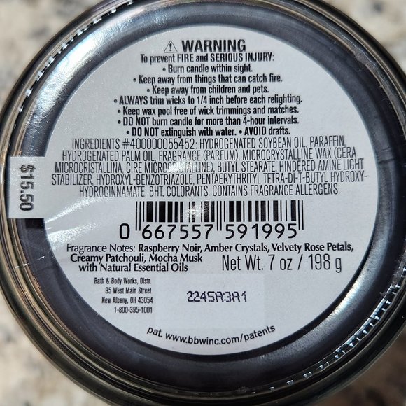 Bath and Body Works Into The Night Candle - Picture 3 of 3